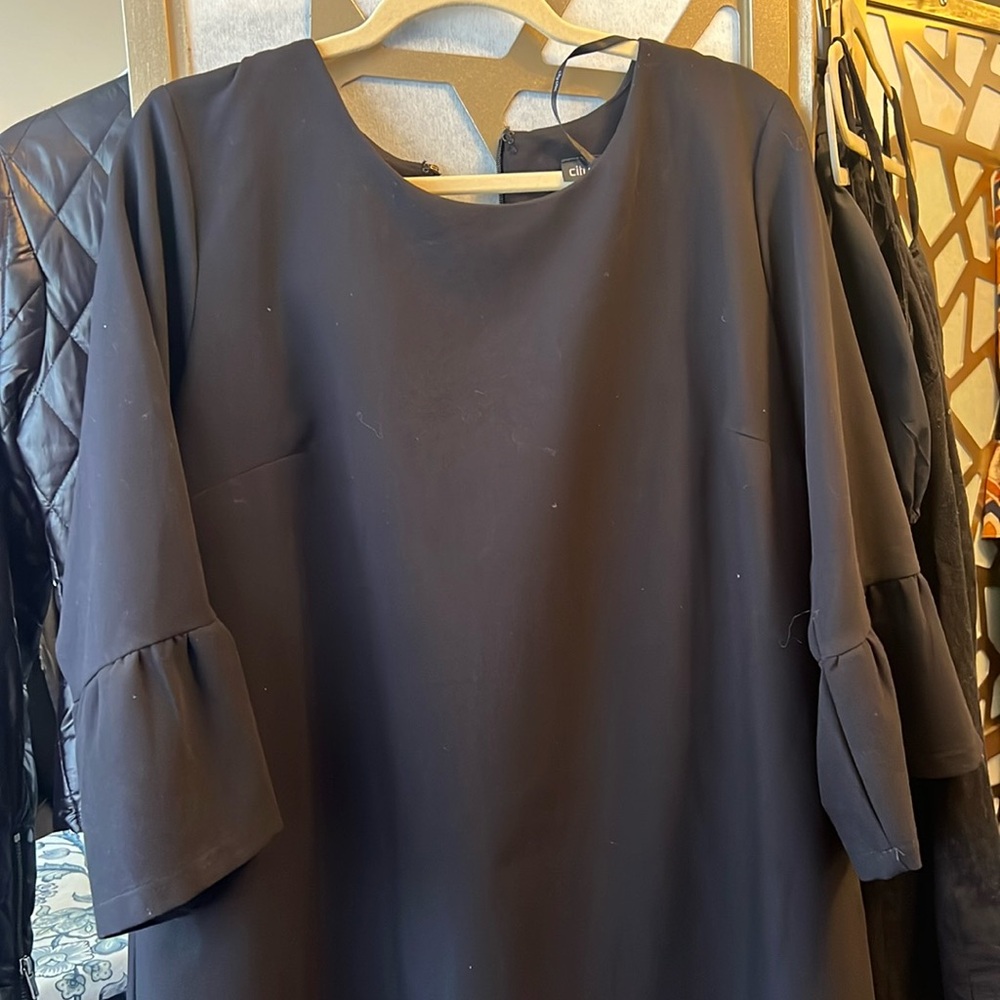 Black shift dress